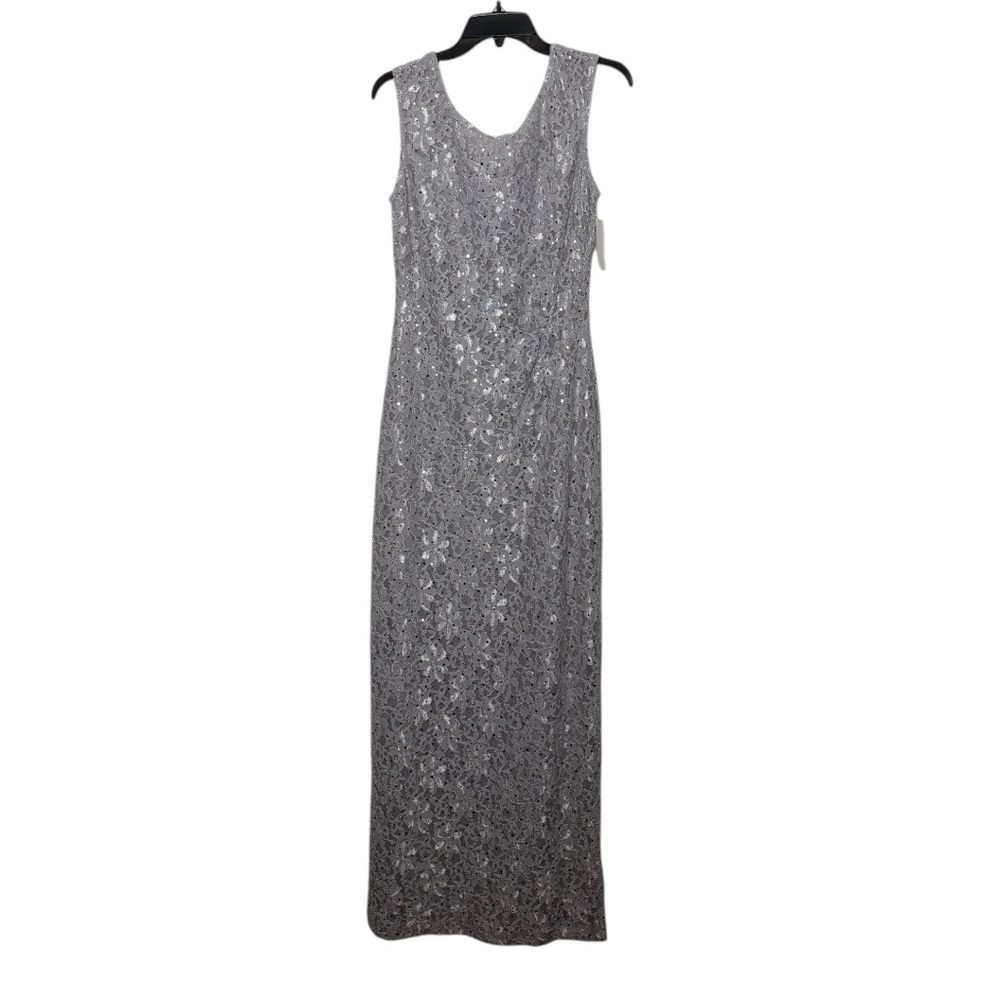 Connected Sequined Lace Slit Gown sz 6